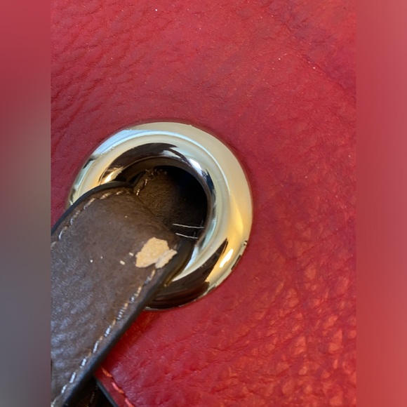 Lisa Fang Red Purse w/ Attached Wallet - Picture 5 of 9